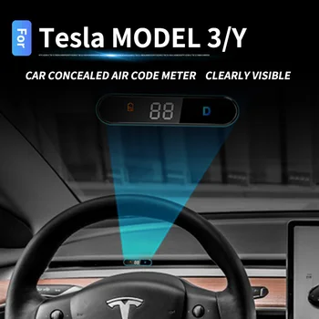 Автомобильный Скрытый измеритель воздушного кода для TESLA Model Y Модель 3 Центральный ЖК-кодовый прибор Smart Dashboard HD дисплей Автоаксессуары