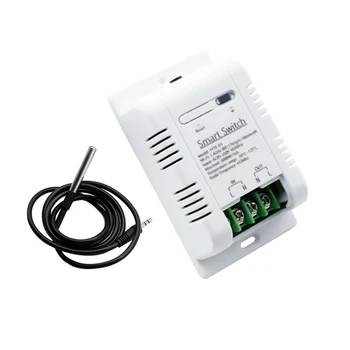Переключатель Wi-Fi 16A/3000 Вт Датчик температуры RF433 Пульт дистанционного Управления