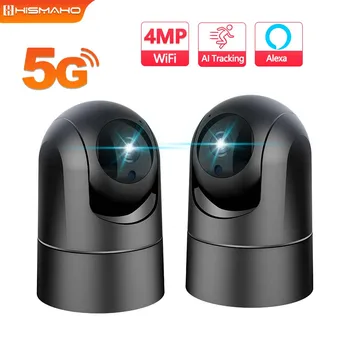 5G WiFi IP-камера 4MP Радионяня 1080P Защита безопасности CCTV Видеонаблюдение Автоматическое Отслеживание Мини-Камера для дома Alexa