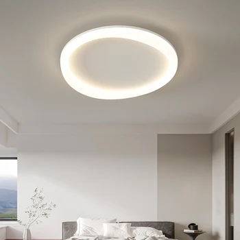 Круглая креативная лампа для спальни Простые современные Интеллектуальные круглые светодиодные потолочные светильники Nordic Бытовая лампа для столовой гостиной