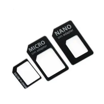 Адаптер SIM MICROSIM Адаптер 3 в 1 для стандарта Nano SIM-Micro для Apple для iPhone 5 5g 5th