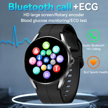 2023 Новые Смарт-Часы ECG Smartwatch Bluetooth Вызов Смарт-Часы Для Мужчин Женщин Монитор Здоровья Неинвазивный Монитор уровня сахара в крови
