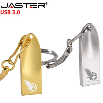 JASTER USB 3,0 (более 10 шт. с бесплатным логотипом) металлический ремень-цепочка серебристо-золотой USB флэш-накопитель 4 ГБ 8 ГБ 16 ГБ 32 ГБ 64 ГБ 128 ГБ флешка подарок