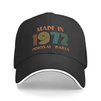 Новая персонализированная бейсболка в стиле ретро, сделанная в 1972 году, оригинальные запчасти для мужчин и женщин, дышащая шляпа для папы на 50-й день рождения, уличная