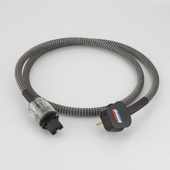 Audiocrastp110 Посеребренный кабель питания Британский кабель питания с 15A IEC HI End HI FI британский кабель питания