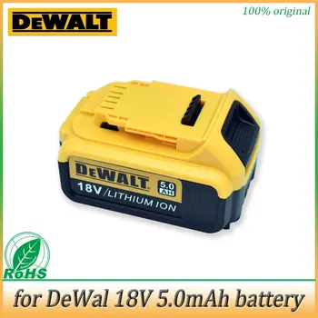 18V 5Ah 6Ah Литиевая батарея для электроинструментов DeWalt DCB184 DCB200 Перезаряжаемый набор электроинструментов 20v 5000mah Аккумулятор