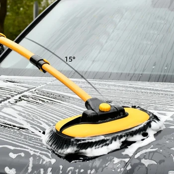 Щетка для чистки автомобиля Щетка для мытья автомобиля Телескопическая швабра с длинной ручкой Синельная Метла Автоаксессуары