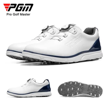 Мужские туфли для гольфа PGM, шнурки с ручкой, противоскользящие, водонепроницаемая мужская спортивная обувь, кроссовки XZ261