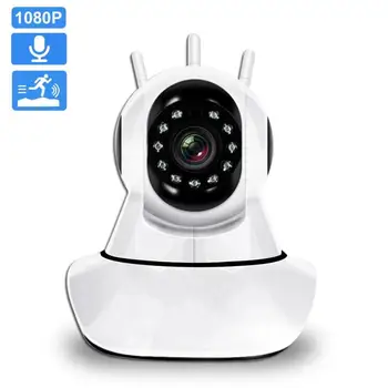Беспроводная Wifi IP-камера 1080P IR Ночное обнаружение движения CCTV Домашняя безопасность Видеокамеры видеонаблюдения С двусторонним звуком