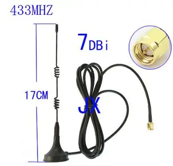 433 МГц с высоким коэффициентом усиления 7dBi магнитная штыревая катушка антенна 433 М Беспроводной радиочастотный модуль Приемопередатчика данных SMA мужская антенна 435 МГц