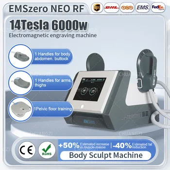 2023 EMSzero 14 Tesla 6000 Вт Hi emt + RF EM Тонкий Тренажер для формирования мышц с 4 ручками для радиочастотной стимуляции таза Опционально