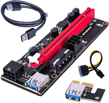 PCI-E Riser 009S 16X Удлинитель PCI-E Riser USB 3.0 Видеокарта, Выделенный Кабель-удлинитель PCIE
