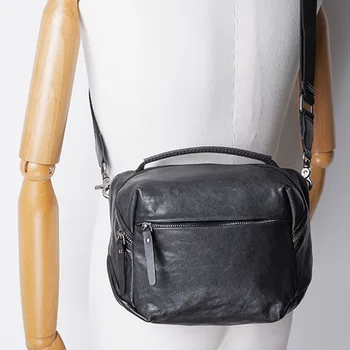 AETOO, мужская сумка из кожи растительного дубления, сумка через плечо, мужская сумка-мессенджер, летняя кожаная повседневная сумка из воловьей кожи, японский ларг