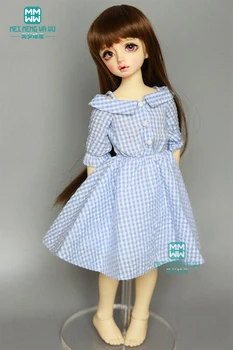 Одежда для куклы, подходящая для 1/4 BJD MSD GEM, модная юбка для куклы XAGADOLL в клетку, синий, красный, темно-синий