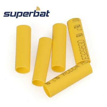 Superbat 100шт Желтая Проволочная Обертка диаметром 3,5 мм, Термоусадочная Трубка Длиной 18 мм