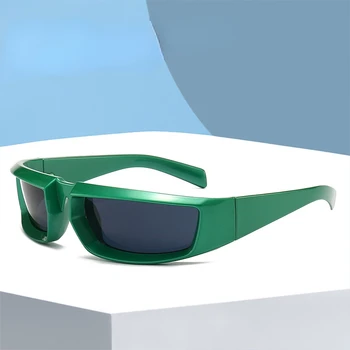 Новые Модные Персонализированные Квадратные Солнцезащитные Очки Для Уличной Съемки
