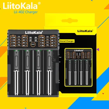 1-5 шт. Умное зарядное устройство LiitoKala Lii-402 18650 1,2 В 3,7 В 3,2 В 3,85 В для аккумулятора 26650 18500 18350 17500 16340 14500
