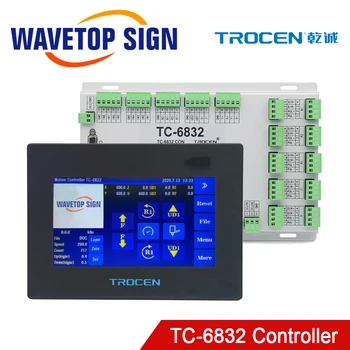 Контроллер движения Вибрирующего ножа WaveTopSign Trocen Cutting Motion Controller TC-6832 Прост в эксплуатации 7-дюймовый сенсорный экран для Вибрирующего ножа с ЧПУ