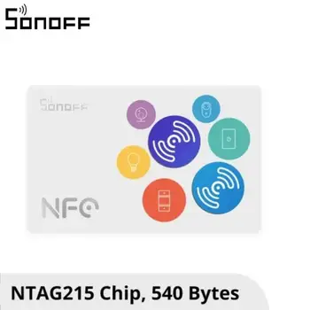 SONOFF NFC Tag 215 чип 540 байт, смарт-метки, ярлыки автоматизации, нажатие для запуска смарт-сцены, совместимой с телефонами с поддержкой NFC