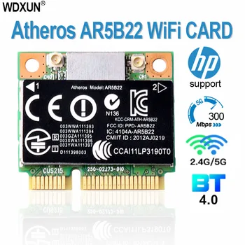 Atheros AR9462 AR5B22 WB222 Половина мини PCIe беспроводной 300 М + BT4.0 карта SPS: 676786-001 Для ноутбука hp 2170p 4340s 4441 s