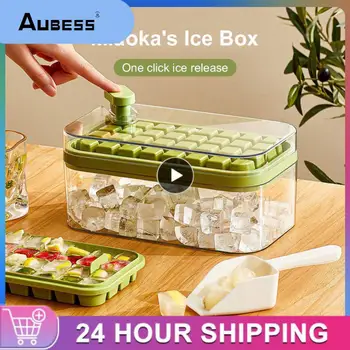 Коробка для формования льда С нажатием одной кнопки, Бытовой лоток для льда с ящиком для хранения с крышкой, Кухонные принадлежности для приготовления пищи, Герметизация
