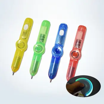 Многофункциональная светодиодная ручка-вспышка, Спиннер для снятия стресса, игрушки, Ручка-Спиннер, Канцелярские принадлежности