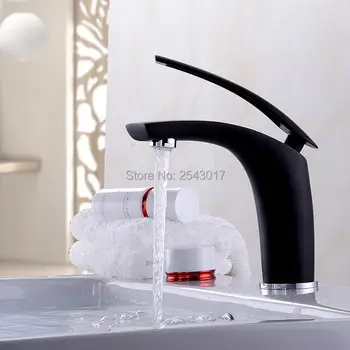 Новый Дизайн, Смеситель для раковины в ванной, Черная отделка, Винтажные краны для раковины, Установленные на бортике Краны для горячей и холодной воды ZR366