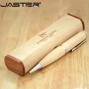 JASTER горячая продажа USB creativo Деревянная ручка usb + коробка USB 2.0 Внешний накопитель 4 ГБ 8 ГБ 16 ГБ 32 ГБ 64 ГБ