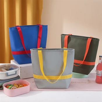 Модная утепленная сумка для ланча большой емкости из ткани Оксфорд, термосумки-холодильники для пикника, коробка для Бенто, контейнер для хранения продуктов, сумки