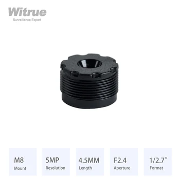 Объектив Witrue CCTV M8 * 0,35 Mount HD 5MP 4,5 мм с Диафрагмой F2.4 Формата 1/2.7
