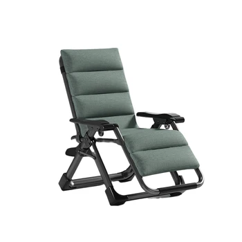Тяжелое складное кресло для отдыха на открытом воздухе из металлического материала Можно регулировать высоту Обеденный перерыв Балкон сад Легко мыть и сушить