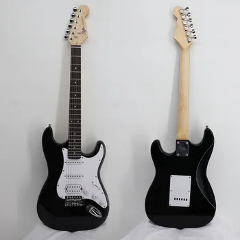 Горячая распродажа, цена по прейскуранту завода-изготовителя, акустическая гитара черного цвета, электрогитара из липы