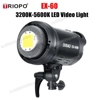 TRIOPO EX-60Bi Двухцветный 3200-6500K светодиодный Видеосветильник Портативный Ручной Для съемки на открытом воздухе, Свет для Фотосъемки, Студийный Заполняющий Свет