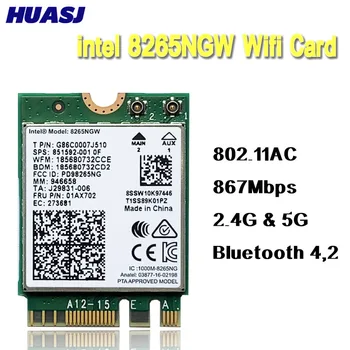 Doble banda 2,4 G/5 ГГц WiFi BT4.2 Wlan для Intel 8265NGW Беспроводной-AC 8265 NGFF 802.11ac 867 Мбит/с 2x2 MU-MIMO WIFI BT tarjeta