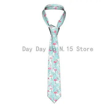 Милый галстук с фламинго, унисекс, тонкий полиэстер шириной 8 см, галстук в стиле джунглей, аксессуары для мужской рубашки Gravatas Business