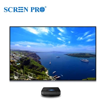 Экран для видеопроектора SCREENPRO 110 дюймов UST ALR с фиксированной рамкой, проекционный экран с защитой от света 16: 9, Серый кристалл, Коэффициент усиления 0,85
