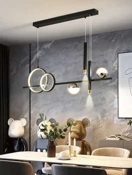 Новая скандинавская светодиодная люстра потолочная люстра для столовой кухни современная минималистичная люстра из кованого железа