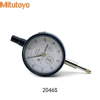 Mitutoyo Циферблат Индикатор Номер: 2046S 0-10 мм Метр с точностью 0,01 мм Индикатор разрешения Mesure Гарантия качества Измерительный инструмент