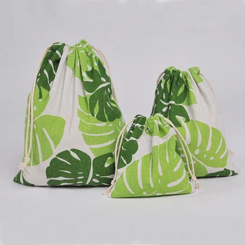 Женская сумка для покупок на шнурке, Хлопчатобумажная сумка для хранения одежды и обуви, Многоразовая Складная Эко-сумка для покупок
