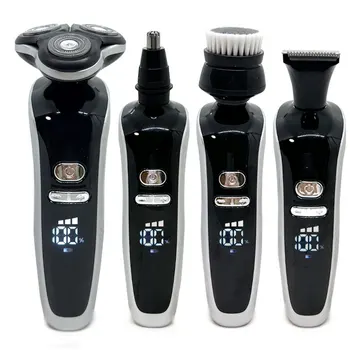 Электробритва 4D для мужчин, электрическая машинка для стрижки волос, USB перезаряжаемый профессиональный триммер для волос, резак для мужчин, бритва для взрослых, борода