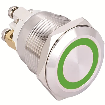 ELEWIND 19 мм кольцо с плоской головкой, кнопка с подсветкой из нержавеющей стали Мгновенного действия (1НО) (PM191F-10E/R/ 12 В/С)