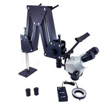 ювелирные инструменты 7X-45X Микроскоп с подставкой Ювелирные Оптические Инструменты Супер Прозрачный Микроскоп с подставкой для лупы Алмазная Оправа