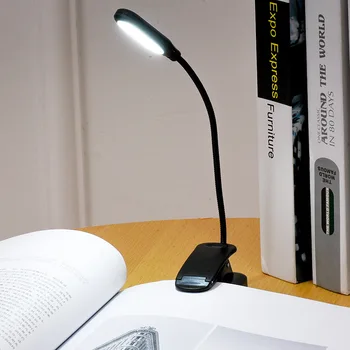 Светодиодный шланг для затемнения, Маленькая настольная лампа, Мини-лампа с зажимом для книги, USB-зарядка, Защита для глаз, Подарочные наборы для чтения в общежитии