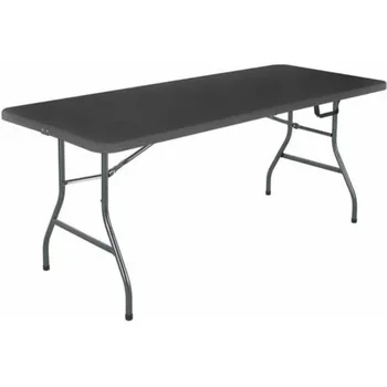 Cosco 6-футовый раскладной стол, черный, переносной стол, стол для кемпинга