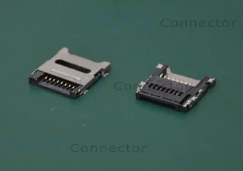 100шт разъемов для карт памяти 8pin TF (Micro SD), размер 13,5 * 13,5 мм, подходят для телефона, планшета, навигации автомобиля