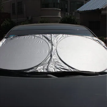 150x70 см, Солнцезащитный козырек на лобовое стекло автомобиля, козырек на переднее окно, солнцезащитный козырек, Серебряная фольга, Анти-УФ-Отражатель, протектор для автомобиля-стайлинг