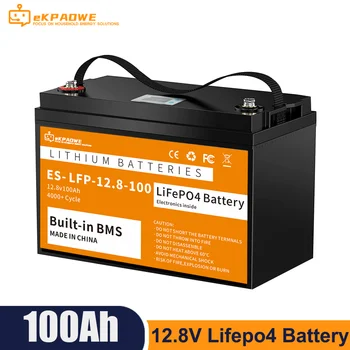 Польша бесплатная доставка 12V 100Ah LiFePO4 Аккумулятор 24V Литий-железо-фосфатный аккумулятор со встроенной системой BMS за 4000 безналоговых платежей +
