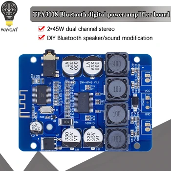WAVGAT TPA3118 2x30 Вт постоянного тока 8-26 В Стерео аудио Bluetooth Цифровой усилитель мощности Плата Для diy Игрушек Модель amplificador усилители