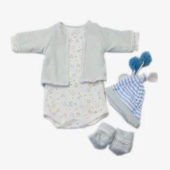 22-23 Дюйма, новый модный костюм из 4 предметов для новорожденных, хлопковый, приятный для кожи и удобный цельный комбинезон, одежда для скалолазания