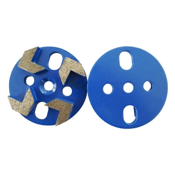 GD02 Инструменты для шлифования бетона 3-дюймовый Универсальный алмазный шлифовальный диск с четырьмя сегментами со стрелками для бетонного пола Terrazzo 12 шт.
